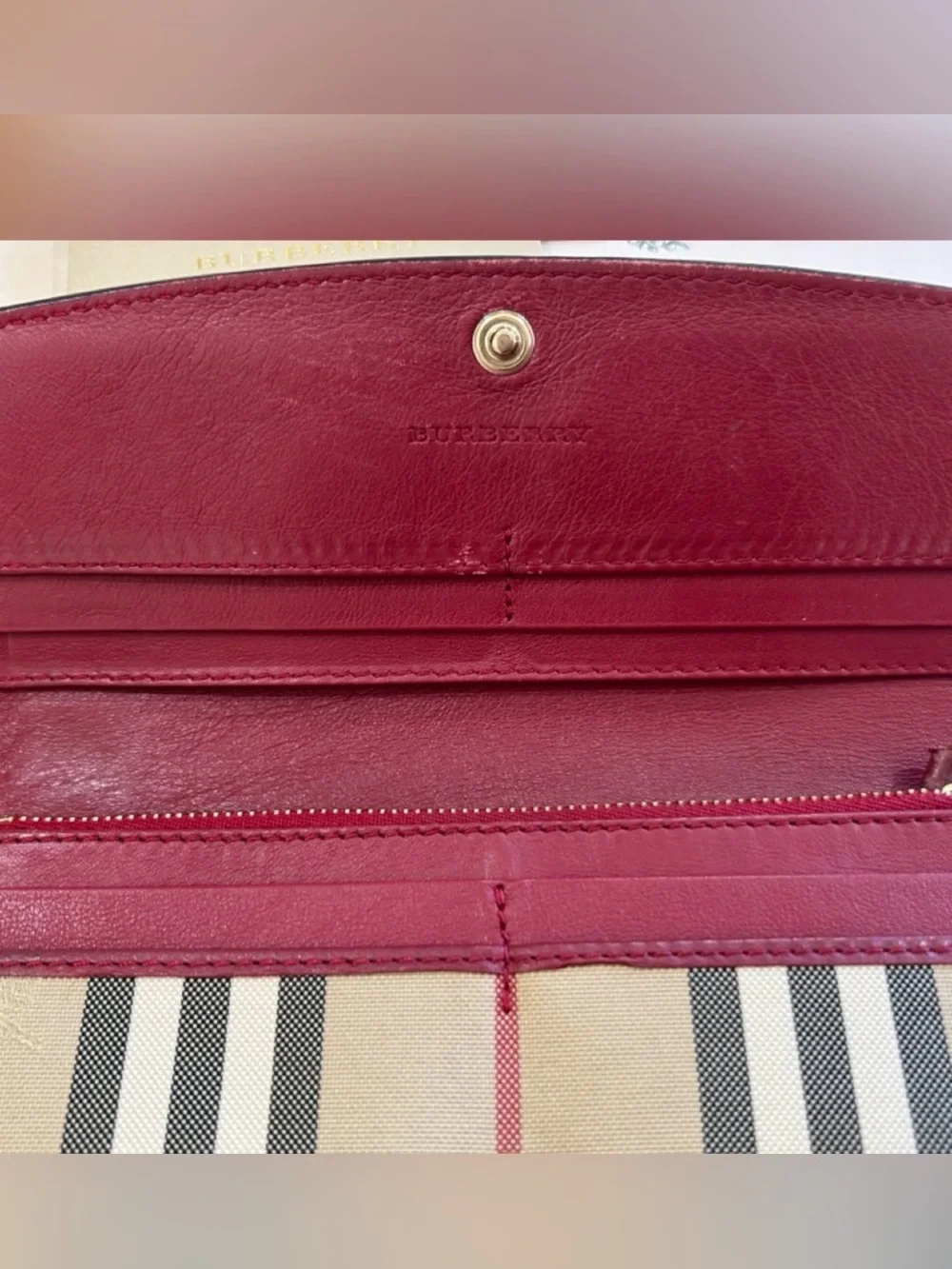 Burberry Horseferry Check Porter Wallet All Inclusive COA